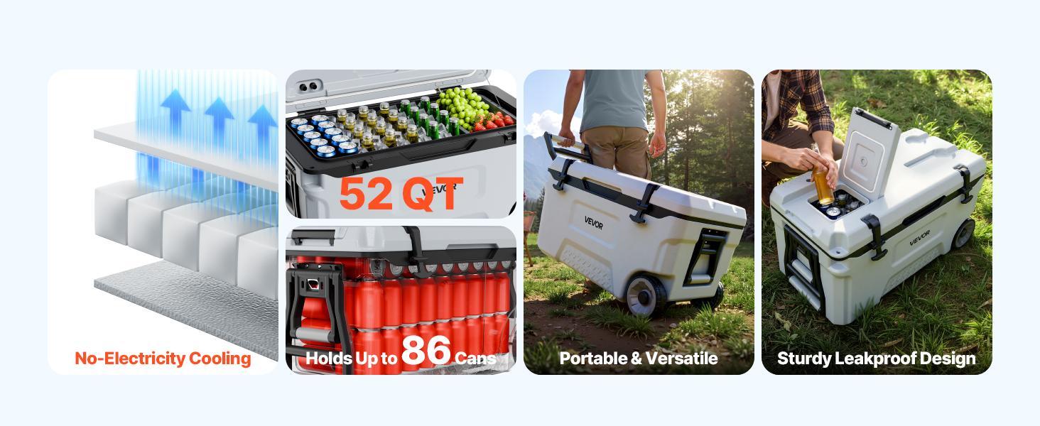 【DealsForYouDays】VEVOR Hard Cooler, 52QT Portable Rolling Cooler with Wheels, Leak-Resistant Coolbox Keeps Contents Cool for 48 Hours, Ice Retention Insulated Chests, Ultra-Light for Outdoor Picnics, Grill, Camping 【DealsForYouDays】VEVOR Hard Cooler, 52QT Portable Rolling Cooler with Wheels, Leak-Resistant Coolbox Keeps Contents Cool for 48 Hours, Ice Retention Insulated Chests, Ultra-Light for Outdoor Picnics, Grill, Camping