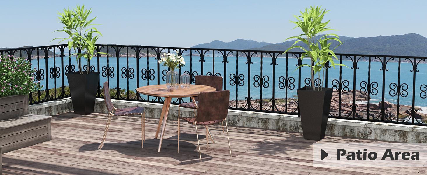 #Summervibes 【Set of 3】Outsunny Set of 3 Tall Planters with Drainage Hole, 28" Outdoor Flower Plant Pots, Indoor Planters for Porch Patio and Deck #Summervibes 【Set of 3】Outsunny Set of 3 Tall Planters with Drainage Hole, 28" Outdoor Flower Plant Pots, Indoor Planters for Porch Patio and Deck