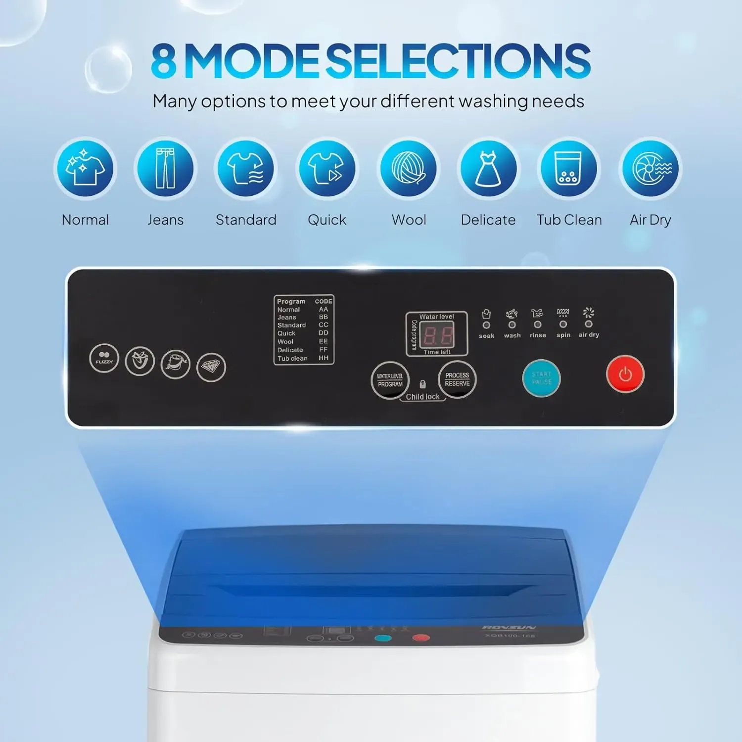 Lavadora de 17,8/25/30 libras, lavadora portátil totalmente automática con tambor de acero inoxidable, lavadora eléctrica y centrifugadora combinada con bomba de drenaje para el hogar o apartamento.