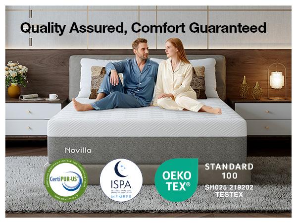 Gel Memory Foam Mattress for Cool Night &  Fiberglass-Free，Full/Queen/KIng Size ,6/8/10/12/14 Inch Medium Firm  in Box for Cool Sleep and Pressure Relief&Perfect Balance of Softness.DealsForYouDays