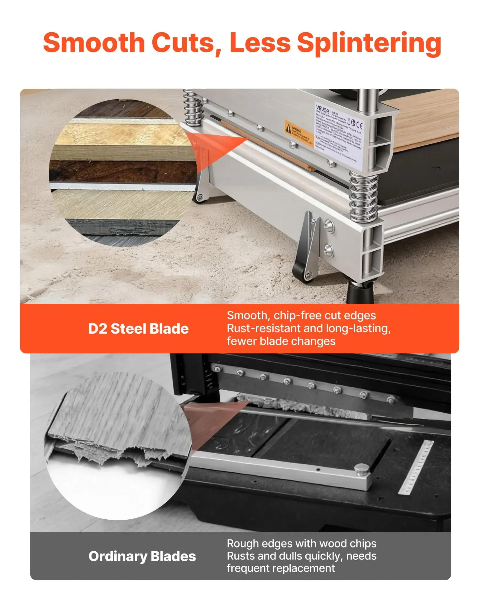 Cortador de pisos de vinilo de 13 pulgadas, cortador de pisos laminados de 12 mm de grosor con ajustes de ángulo de 15°/30°/45°, ruedas flexibles, mango telescópico, ciertos tipos de madera de ingeniería, LVT, VCT, SPC, LVP, WPC.