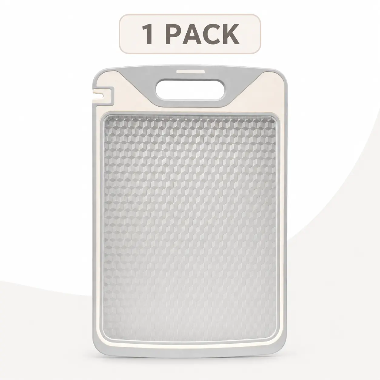 Tabla de cortar compacta 2 en 1 de acero y PP no tóxico de doble cara con afilador de cuchillos, tabla de cortar de verduras duradera y fácil de limpiar para carne, compatible con cuchillos.