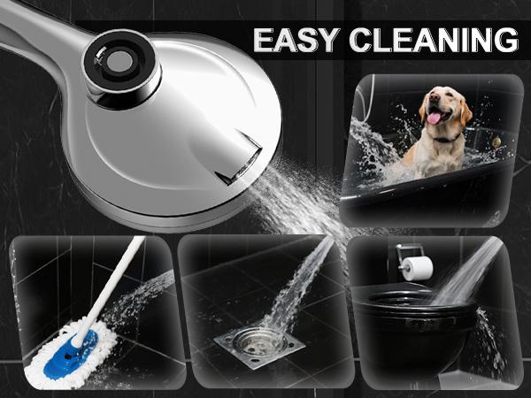 summervibes Dock-Free Dual Rain Shower Head Combo | 3 Step Install | 12" High Pressure Rainfall Showerhead | 8 Sprays 1 Power Jets Settings Handheld | 59" Hose | Magnetic Snap-to-Dock | Adjustable Height/Angle | Shower Heads |Luxury Standing Showers
