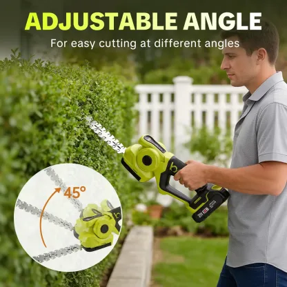 Tijeras cortacésped y cortasetos inalámbricos 2 en 1, cortasetos eléctrico portátil, 2 baterías de 21 V, ligero, ideal para el mantenimiento de césped, setos y jardines.