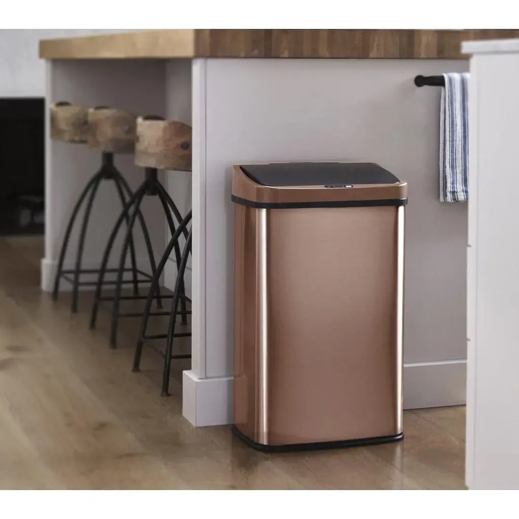 Cubo de basura Nine Stars de 13 galones con sensor de movimiento
