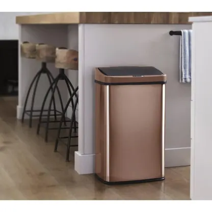 Cubo de basura Nine Stars de 13 galones con sensor de movimiento