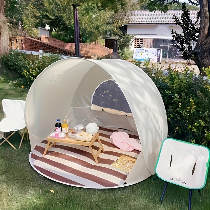 Pop-Up Beach Tent with UV Protection | Portable Sunshade Shelter for Family Gatherings & Picnics | Easy Setup Beach Canopy for Camping, Fishing & Lawn Parties | Includes Carry Bag |  Heavy-Duty Polyester | See Detail Page for Folding & Storage Video