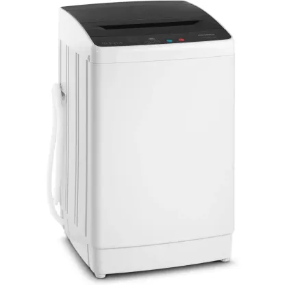Lavadora de 17,8/25/30 libras, lavadora portátil totalmente automática con tambor de acero inoxidable, lavadora eléctrica y centrifugadora combinada con bomba de drenaje para el hogar o apartamento.
