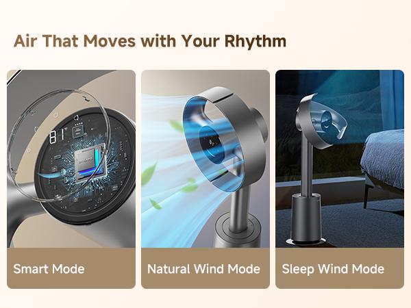 DREAME MF10 Bladeless Tower Fan with 270&deg; Whole-Room Air Circulation, Smart Standing Fan with TempSync, AirBoost Technology, 10 Speeds, 3 Modes, Washable Filter,dorm essentials,home essentials,back to school,back to school haul