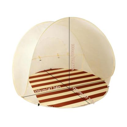 Carpa de playa desplegable con protección UV | Refugio portátil para el sol, ideal para reuniones familiares y pícnics | Toldo de playa de fácil montaje para acampar, pescar y fiestas al aire libre | Incluye bolsa de transporte | Poliéster de alta resiste