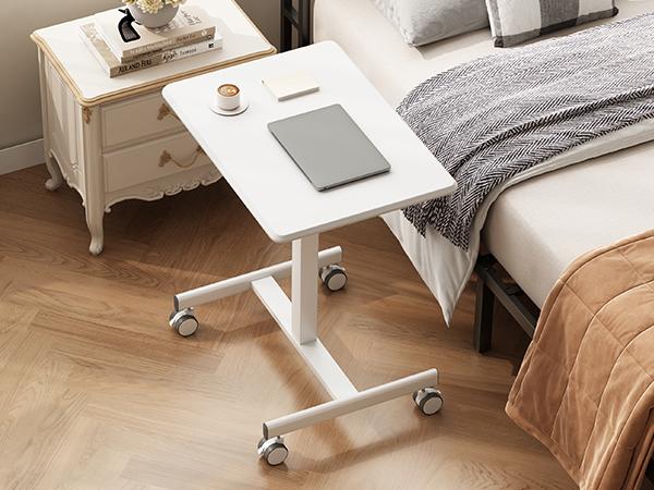 【Back to School】Mobile Rolling Standing Desk - Height-Adjustable Office Furniture with Built-In Wheels, Ergonomic Handle, Multi-Position Settings, Apartment Furniture, Office Accessories, Desk Accessories (Overbed Solution, Teacher Podium)