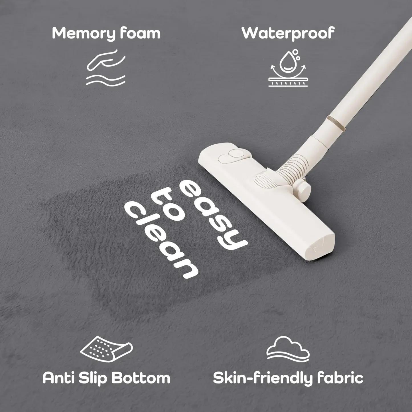 Alfombra de juegos para bebés (1,5 pulgadas de grosor): alfombra de espuma viscoelástica con superficie de franela/forro polar coral mejorada, extra suave y antideslizante, de 79 x 59 pulgadas, ideal para el gateo de bebés y niños pequeños.