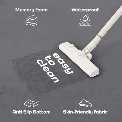 Alfombra de juegos para bebés (1,5 pulgadas de grosor): alfombra de espuma viscoelástica con superficie de franela/forro polar coral mejorada, extra suave y antideslizante, de 79 x 59 pulgadas, ideal para el gateo de bebés y niños pequeños.