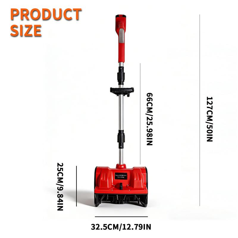 Pala quitanieves inalámbrica DK388-01 de 21 V, 12 pulgadas, con 2 baterías de 2 Ah, quitanieves plegable con placa direccional y mango ajustable, cargador rápido incluido. Idea de regalo para Año Nuevo.