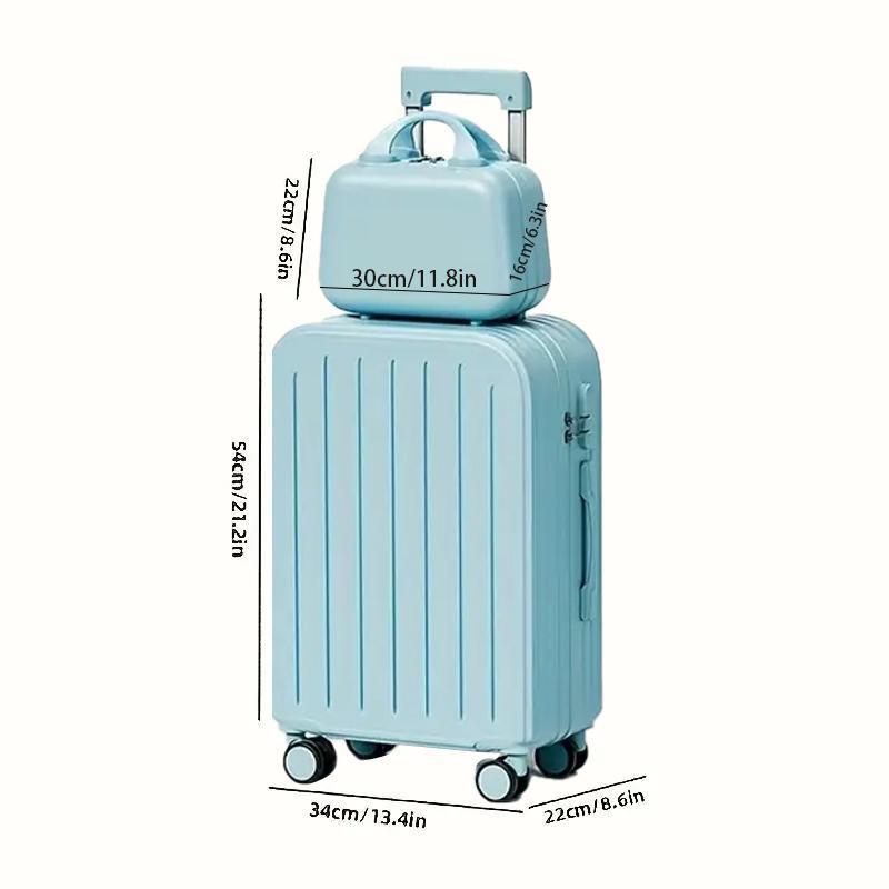 Set de Maletas Rígidas de 2 Piezas de 20", Equipaje de Viaje Ligero con Ruedas 360°, Puerto USB, Portavasos y Cerradura de Seguridad, Disponible en 4 Colores
