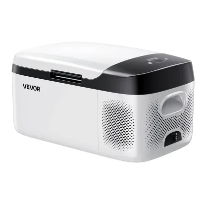 Refrigerador portátil para automóvil, enfriador eléctrico con compresor DC 12/24V y AC 100-240V, congelador de -4°F a 68°F con control mediante app, capacidad de 16 QT, ideal para RV, camping, barcos, pesca y viajes al aire libre.