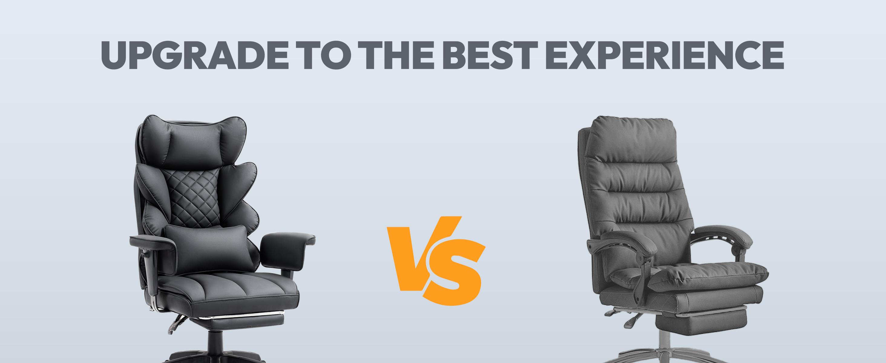 Dowinx High Office Chair, with Pocket Spring Pad and waist Rest, High Back Computer Game Chair, Adjustable Armrests, Footrested