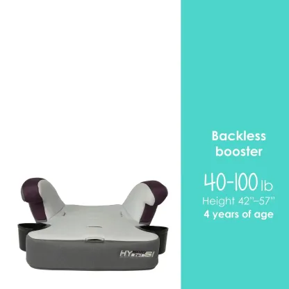 Asiento elevador 3 en 1 con protección contra impactos laterales, cojines reversibles y portavasos (orientación hacia adelante)