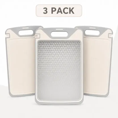 Tabla de cortar compacta 2 en 1 de acero y PP no tóxico de doble cara con afilador de cuchillos, tabla de cortar de verduras duradera y fácil de limpiar para carne, compatible con cuchillos.