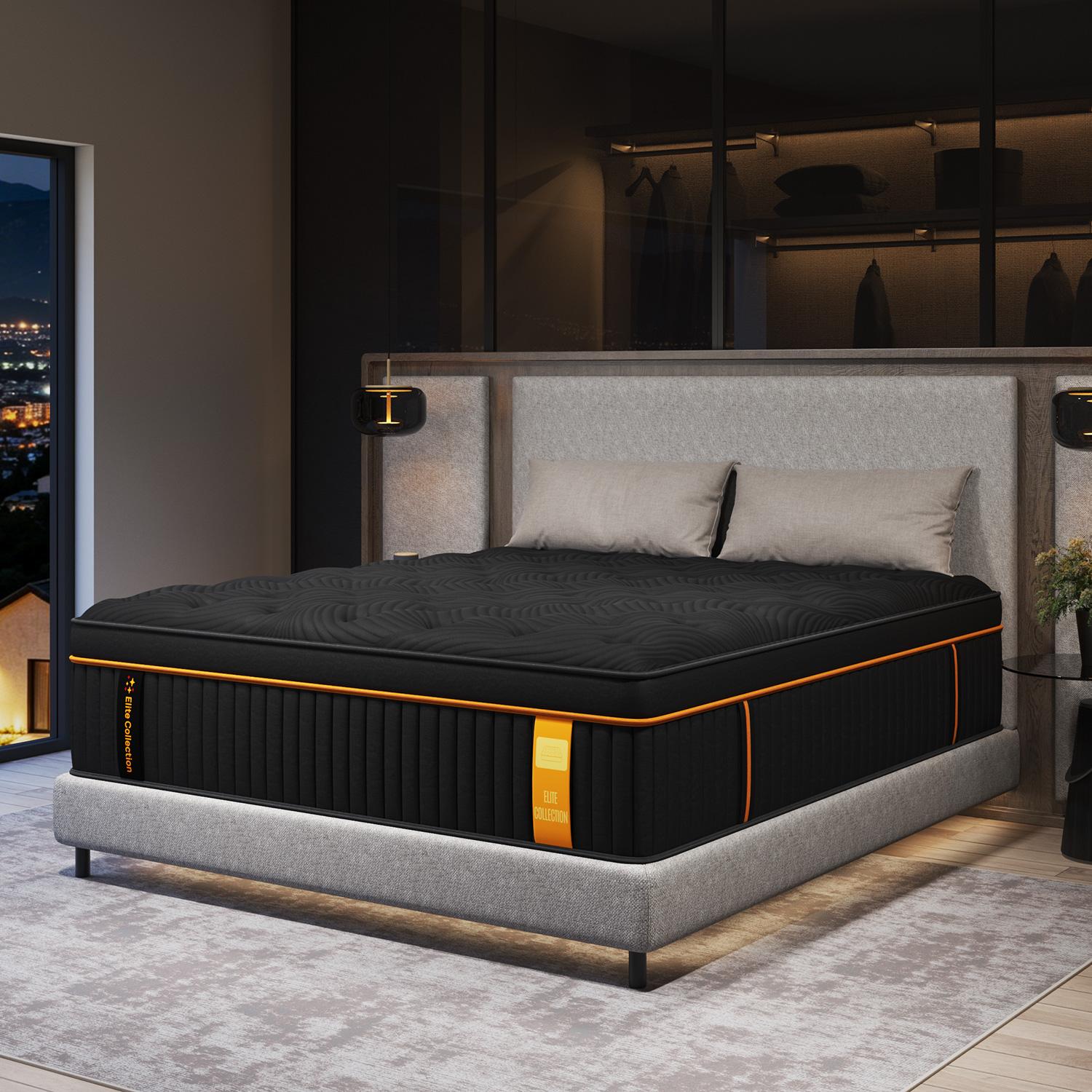 12"14" Gel Memory Foam Hybrid Pocket Spring Mattress Euro Top Medium Firm for Back & Lumbar Support Individual Pocket Spring for Motion Isolation Pressure Relief Twin Full King Queen Mattress CertiPUR-US & OEKO Certified,dorm essentials,home decor Multila