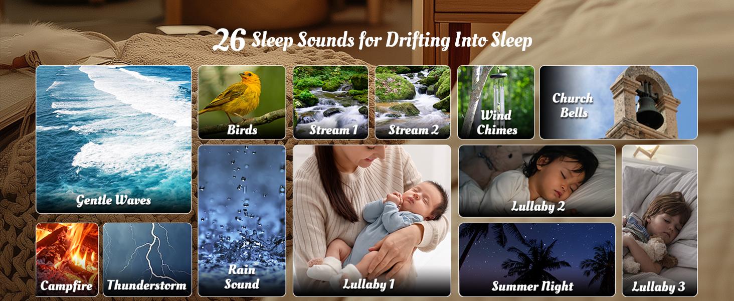 ecozy Sunrise Alarm Clock, White Noise Machine, Sound Machine for Bedroom, Wake Up Light with BT Speaker, 26 Sleep Sounds, 17 Night Lights, Dimmable Digital Clock for Adults, Kids