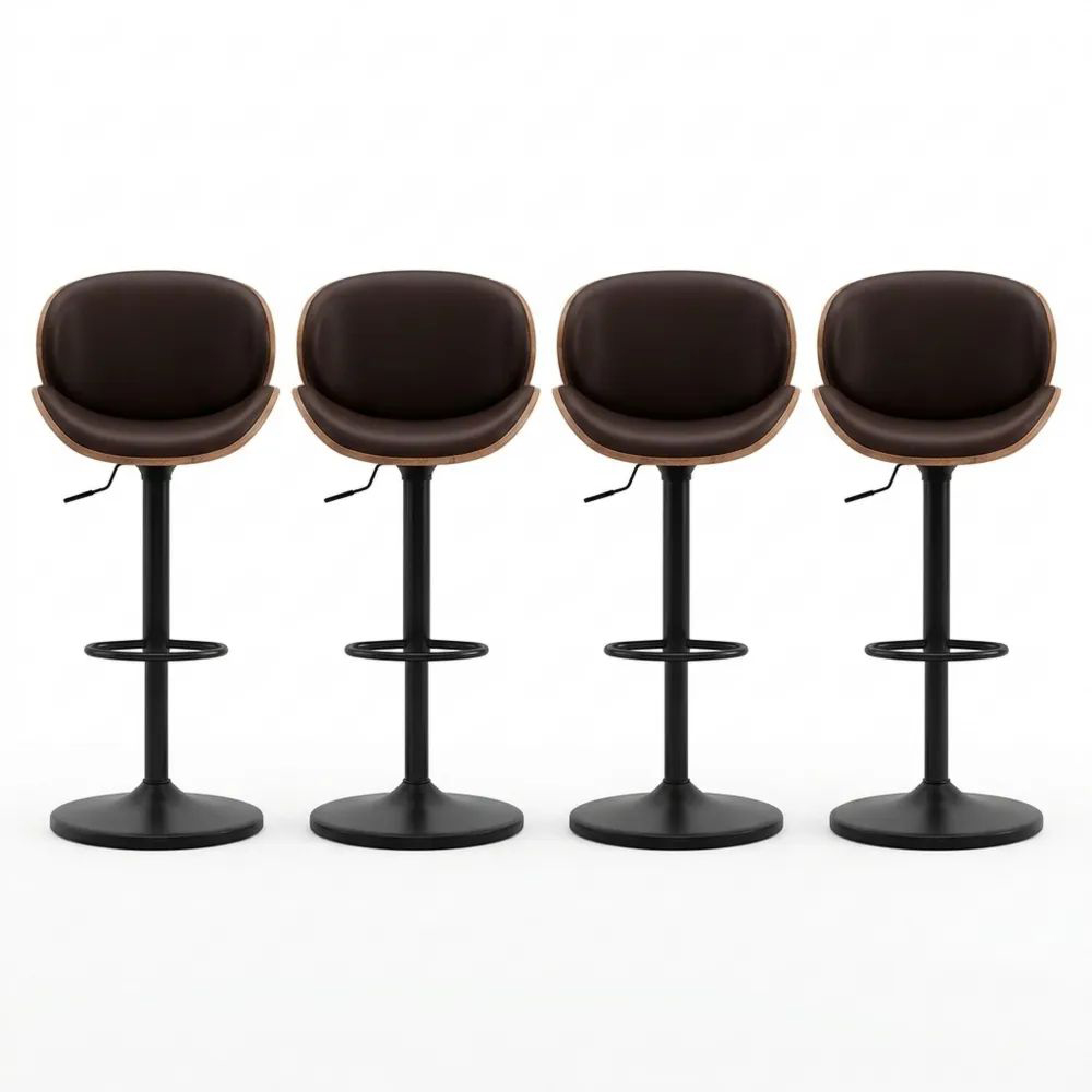 Höhenverstellbare Barhocker aus Kunstleder mit 360° Drehfunktion