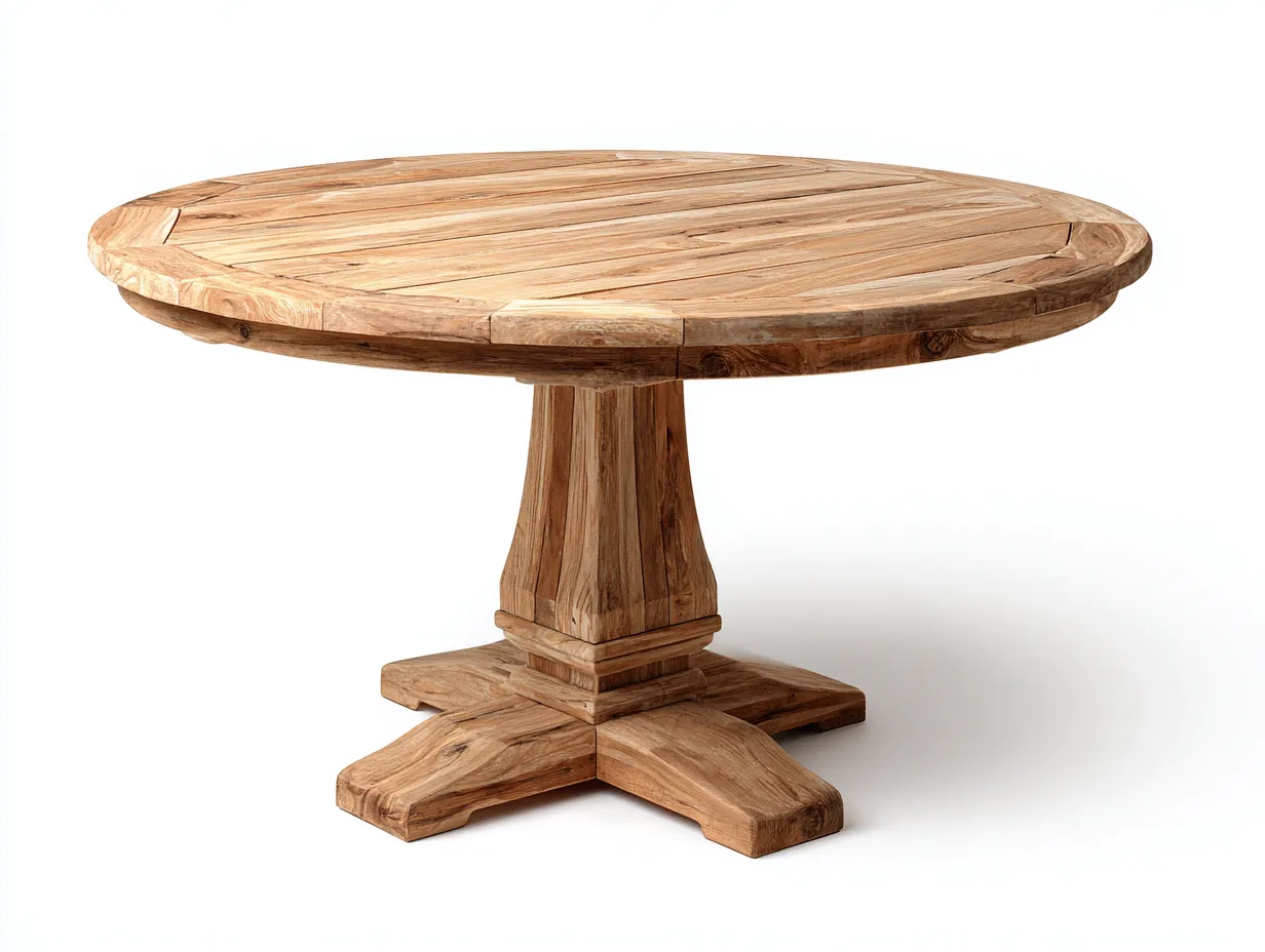 Mesas de jardín de madera maciza 120x120x75 cm - marrón - diseño rústico resistente-Ricorgahome