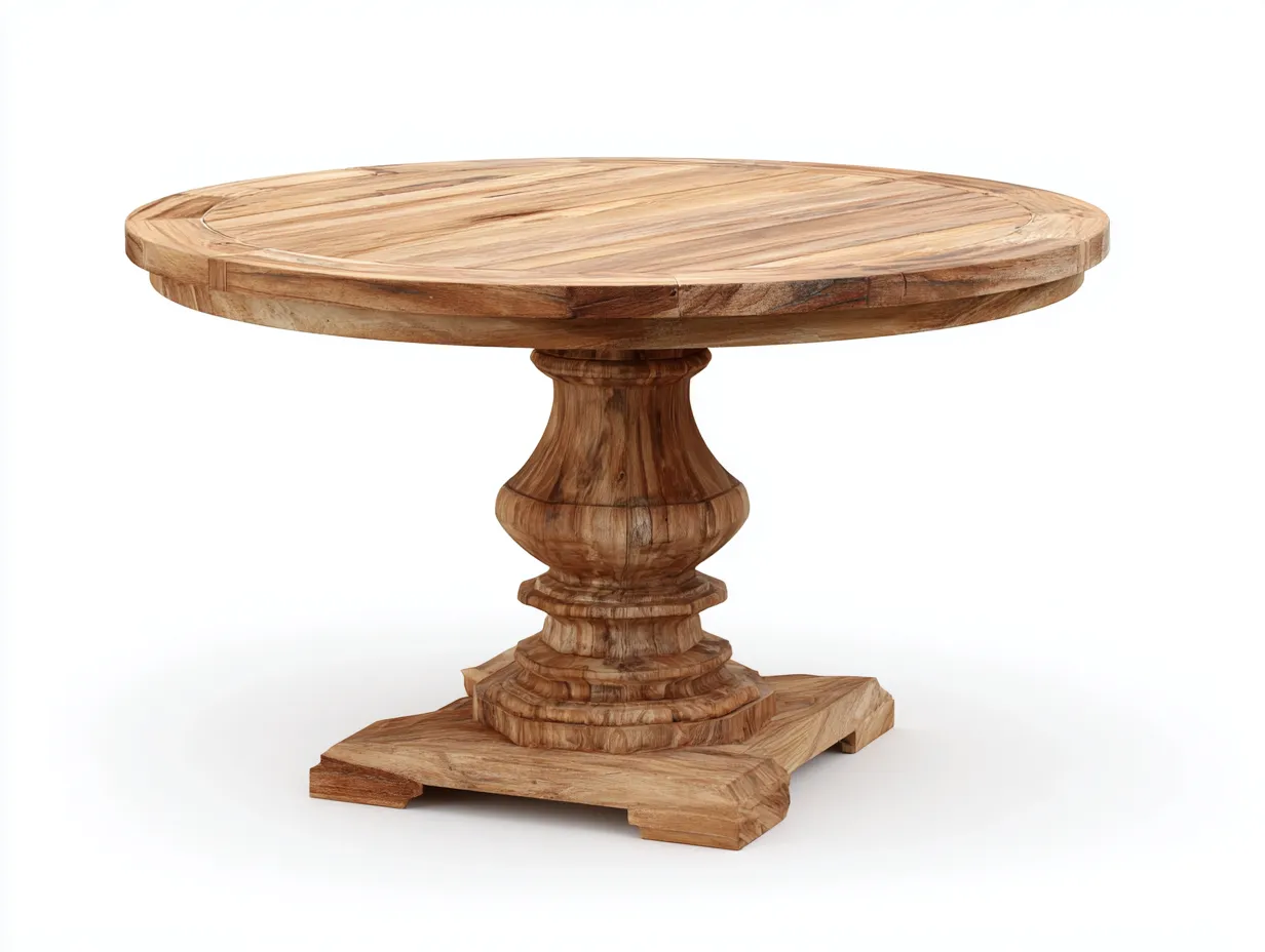 Mesas de jardín de madera maciza 110x110x75 cm - marrón - diseño rústico clásico-Ricorgahome