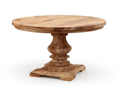 Mesas de jardín de madera maciza 110x110x75 cm - marrón - diseño rústico clásico-Ricorgahome