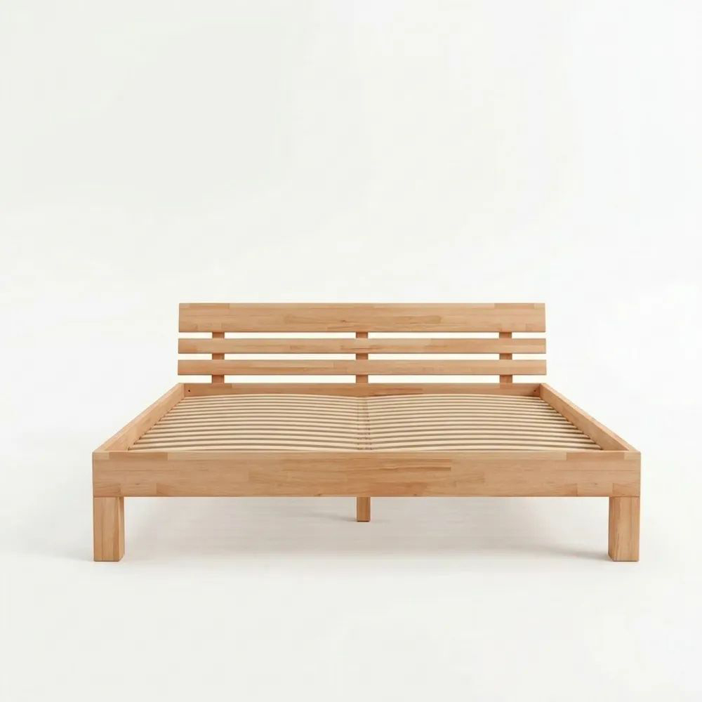 Hochwertiges Doppelbett aus Buchenholz 180x200 cm