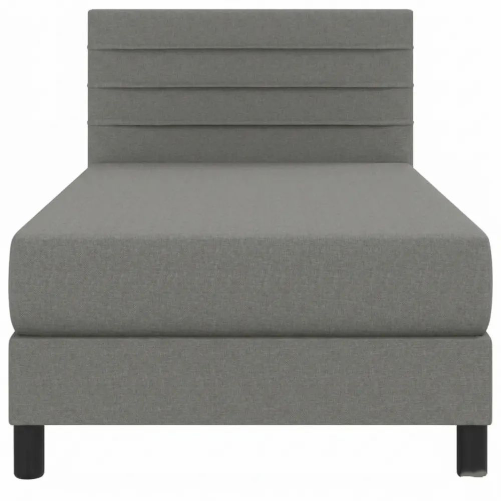 Polsterbett 100x200 cm mit Lattenrost und Matratze in Dunkelgrau