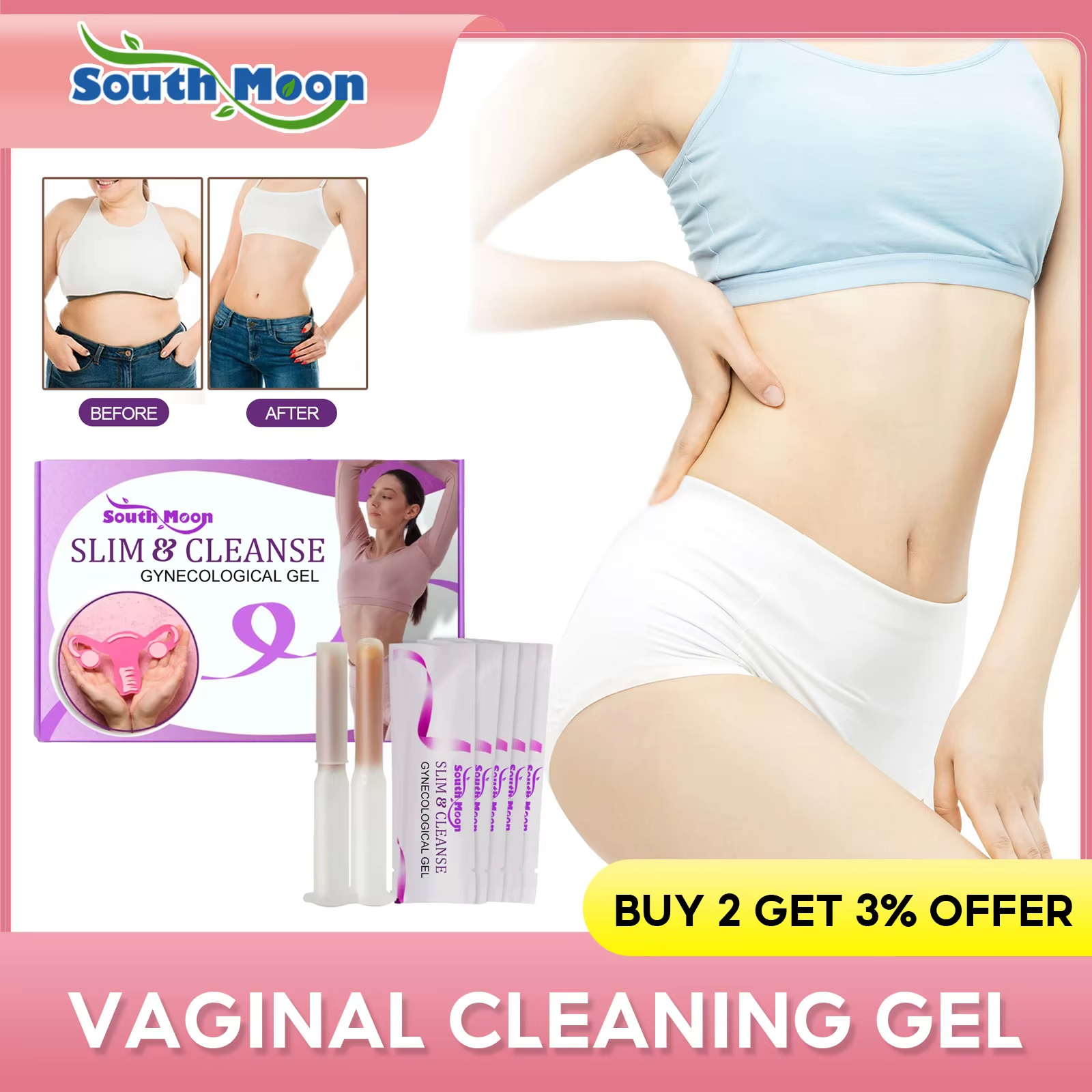 Vaginitis Treatment Gel Anti Inflammation Relief Itching Vaginal Tighten Prevent Gynecological Diseases Female Private Part Care