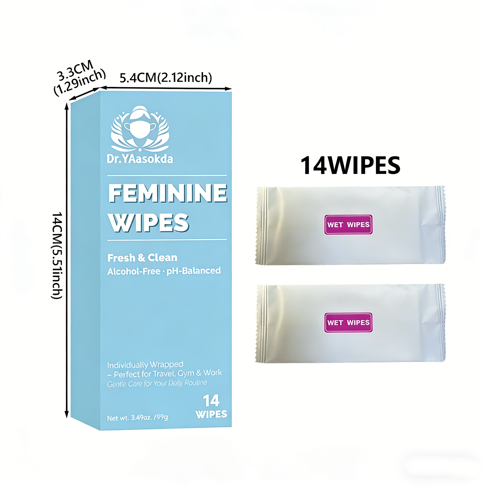 Mild lady wipes, non-irritating and soft, perfectly suitable for sensitive skin - Health & Household Products