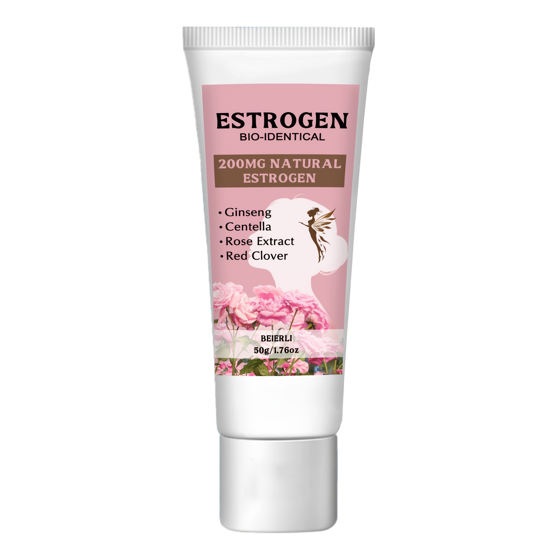 Female physiological identical estrogen cream - Ginseng, black cohosh and red clover extracts - enhance mood cream - gentle and mild body care cream