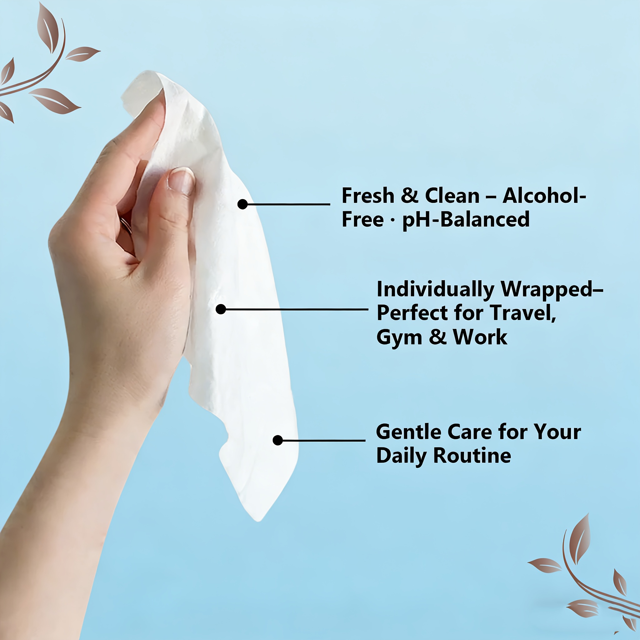Mild lady wipes, non-irritating and soft, perfectly suitable for sensitive skin - Health & Household Products