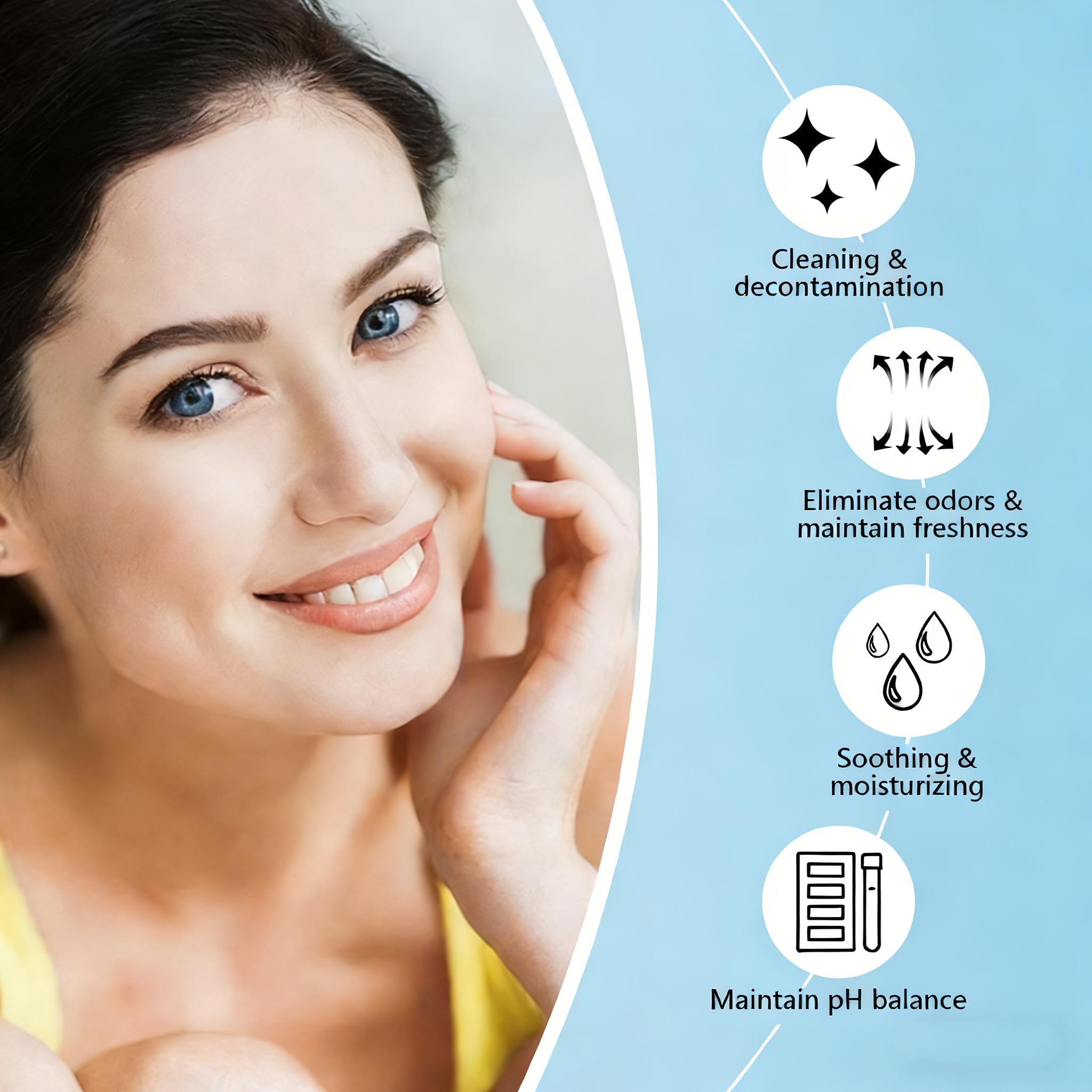 Mild lady wipes, non-irritating and soft, perfectly suitable for sensitive skin - Health & Household Products