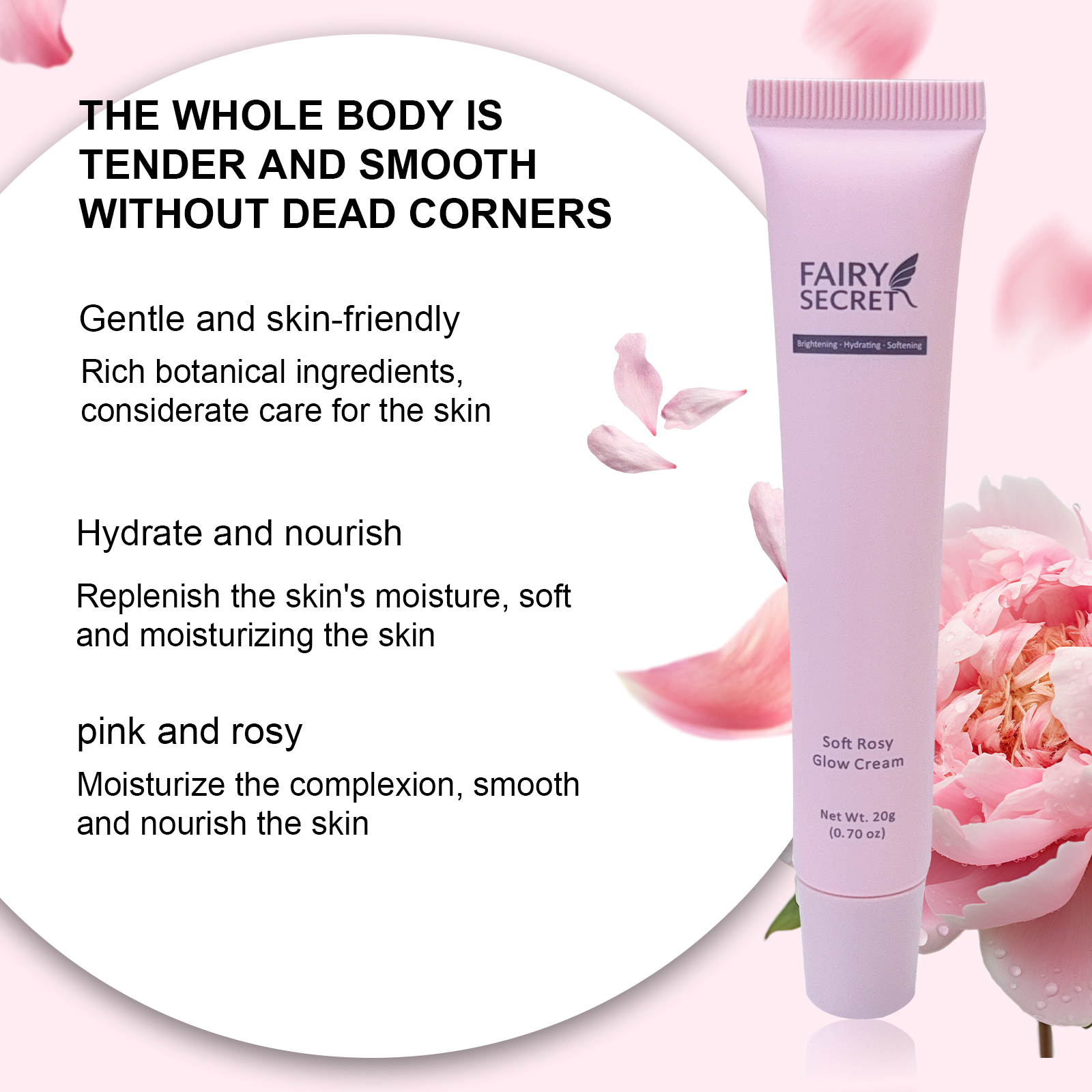 FAIRY SECRET Soft Rosy Glow Cream for External Intimate & Delicate Skin