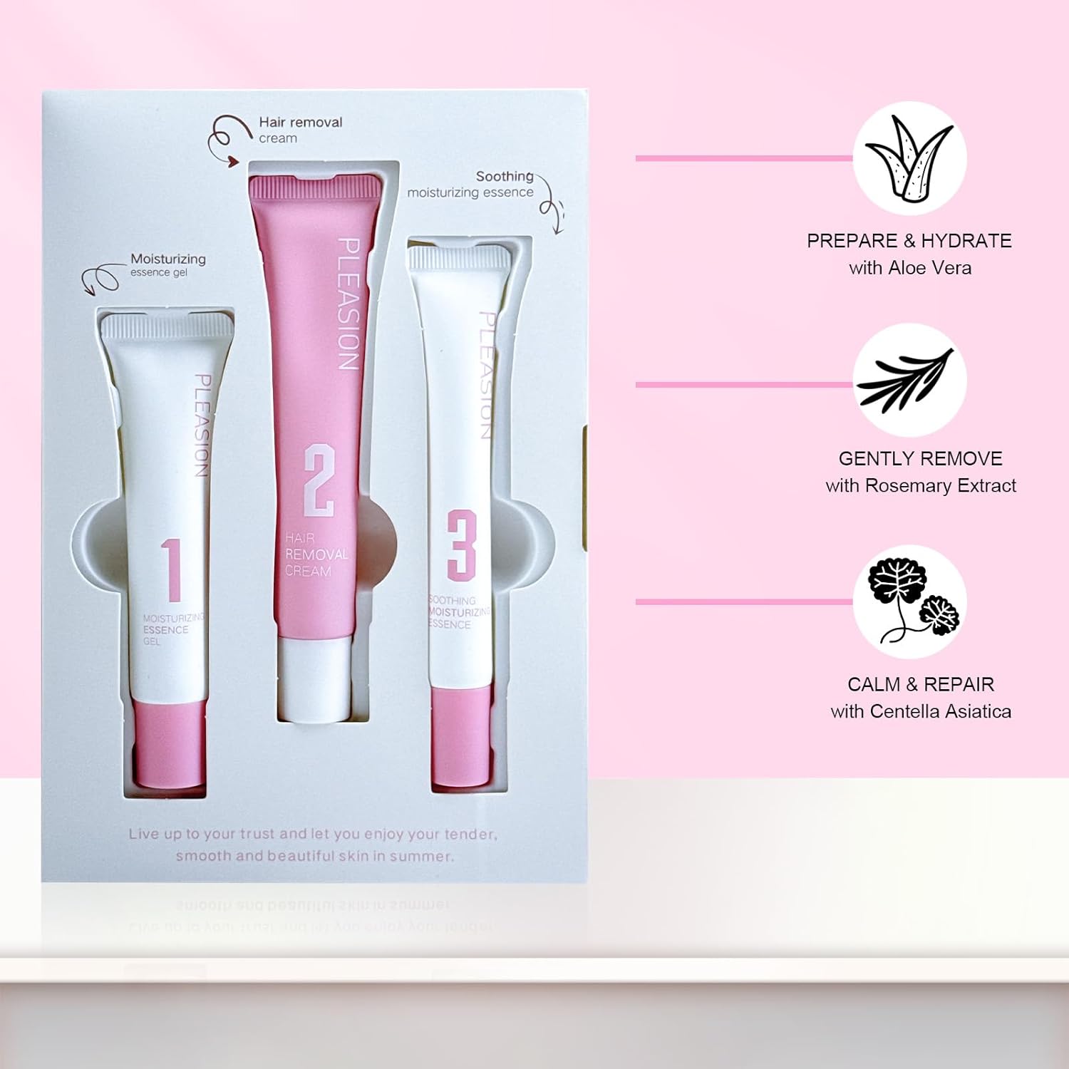 waxing kit for women,Hair removal cream&Moisturizing Essence gel&Soothing Moisturizing Essence,Gentle Formula for Sensitive Skin (1 Set)