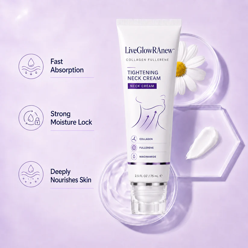 ✨ LiveGlowRAnew™ Instant Neck Lift Cream — 🧴 Infused with Retinol & Hyaluronic Acid | Firms the Neck, Reduces Wrinkles & Double Chin