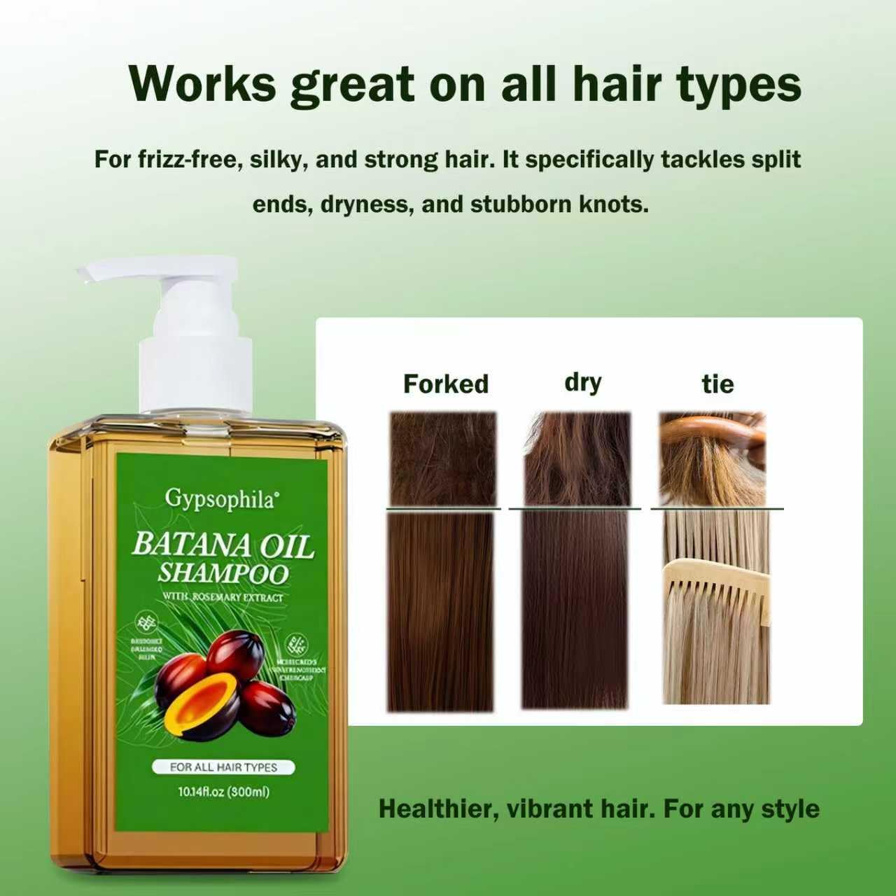 Batana Shampoo and Batana oil Set for Hair Growth with Batana Oil & Rosemary - Biotin Blend for Thinning Hair, Sulfate-Free & Leave-In Hydration for Women & Men, 16oz