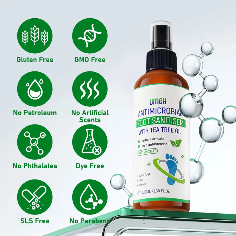Umex Tea Tree Foot Spray - Fast Fungus & Odor Elimination