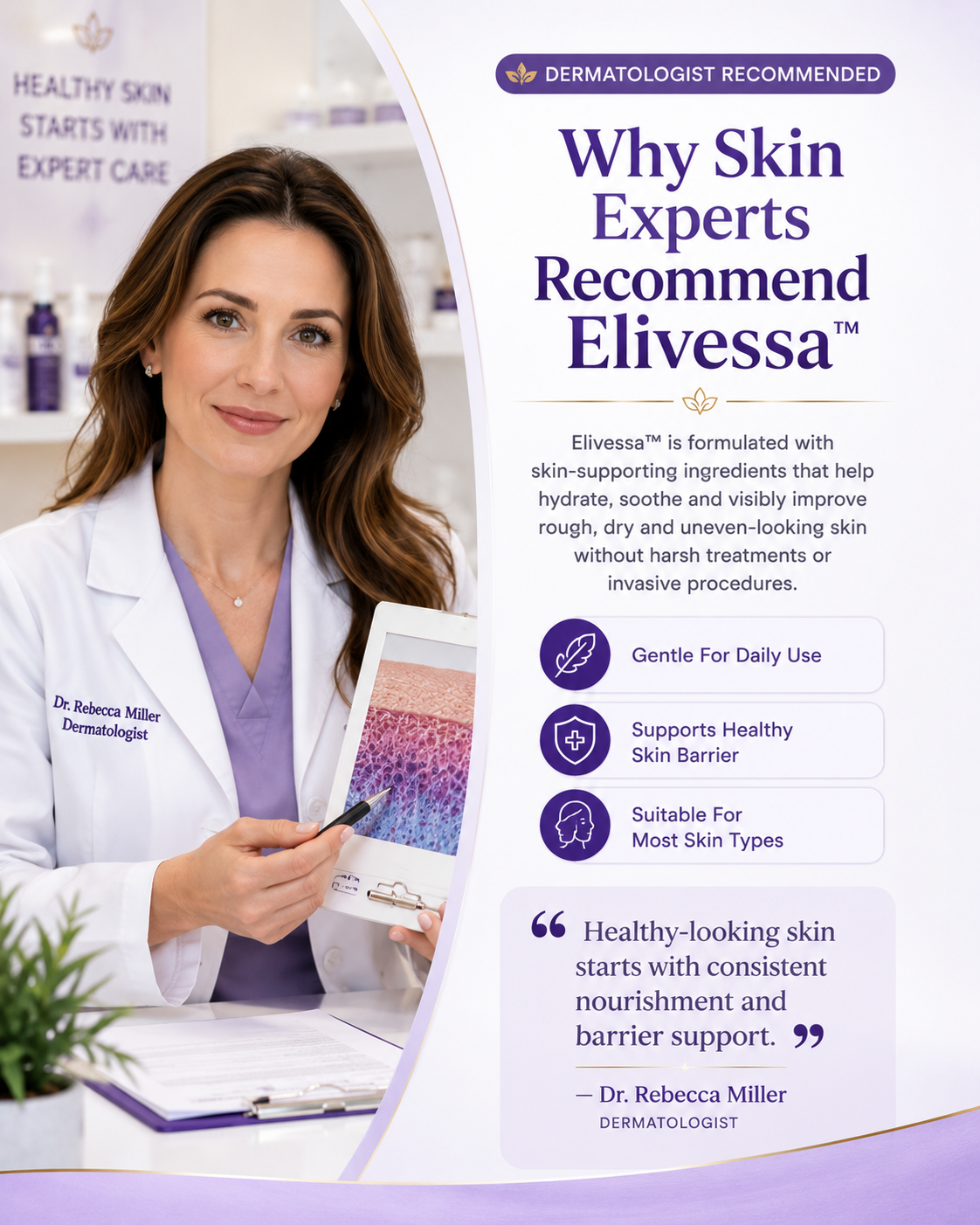 Dermatologist recommended Elivessa