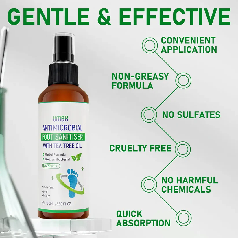 Umex Tea Tree Foot Spray - Fast Fungus & Odor Elimination