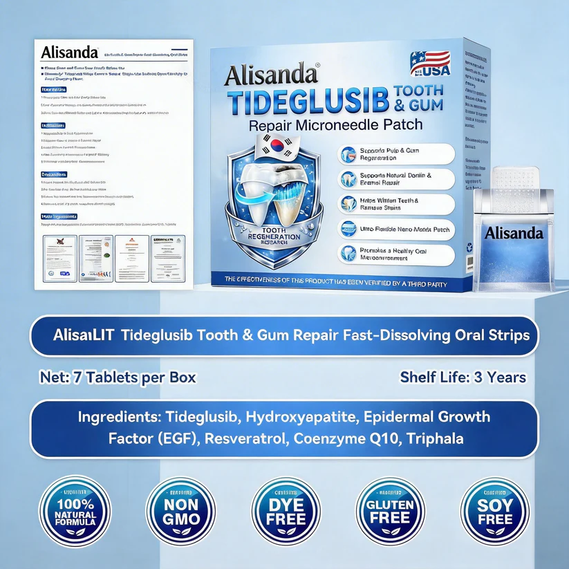 Alisanda®🦷 Tideglusib Fast‑Dissolving Tooth & Gum Repair Oral Strips ✨