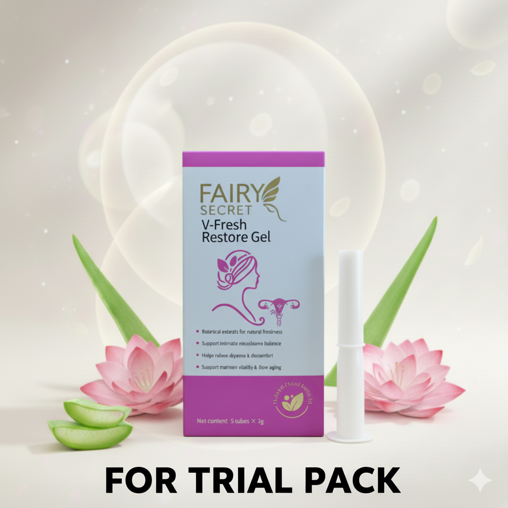 Fairy Secret V-Fresh Restore Gel Intimate Care for Women with Natural Plant Extracts & Probiotics for pH Balance Odor Relief & Lasting Moisture