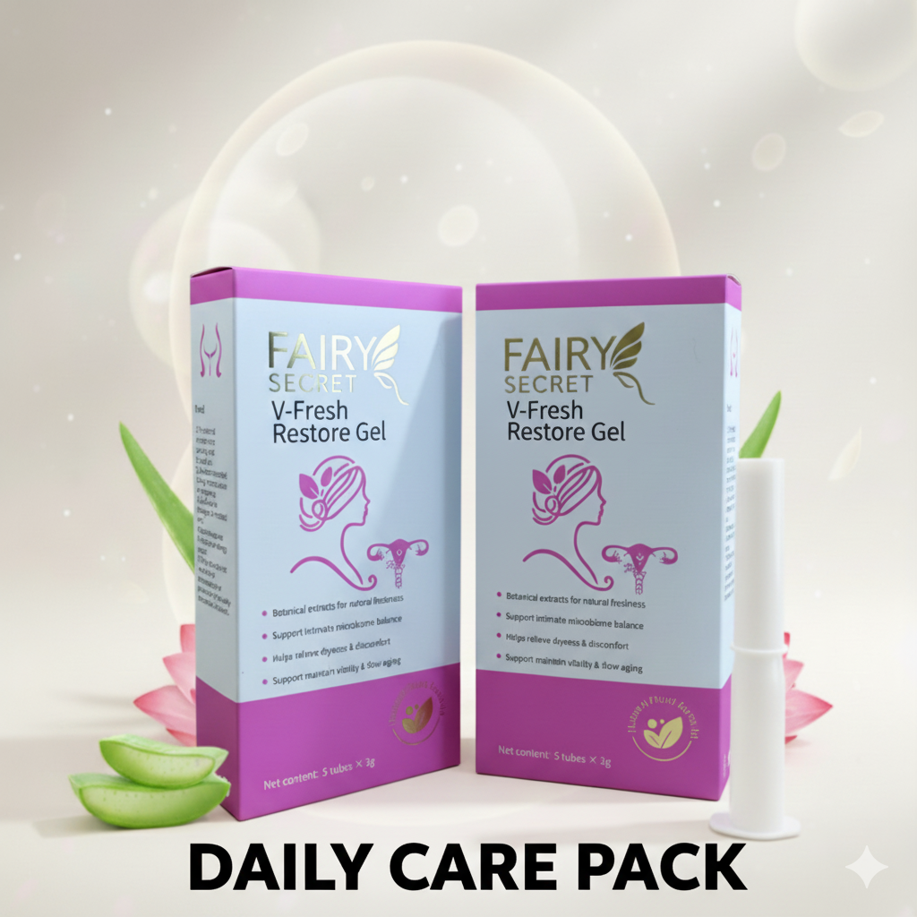 Fairy Secret V-Fresh Restore Gel Intimate Care for Women with Natural Plant Extracts & Probiotics for pH Balance Odor Relief & Lasting Moisture