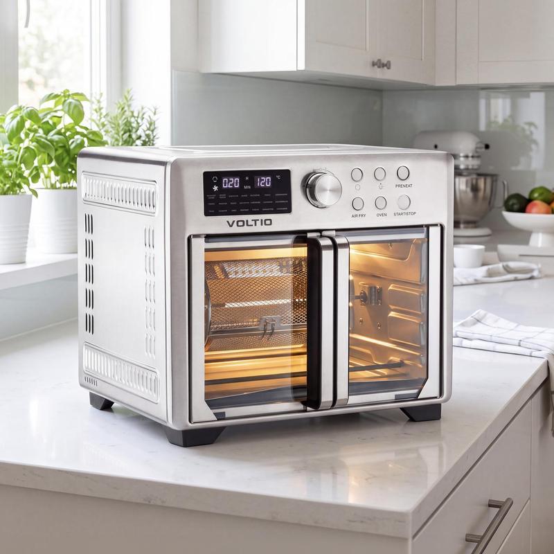 Horno Freidora de Aire 25L Rostizador Puerta Francesa