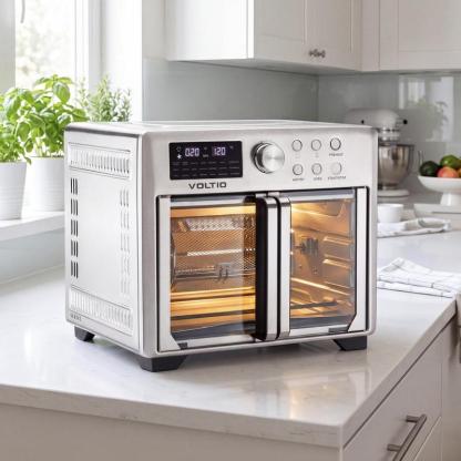 Horno Freidora de Aire 25L Rostizador Puerta Francesa