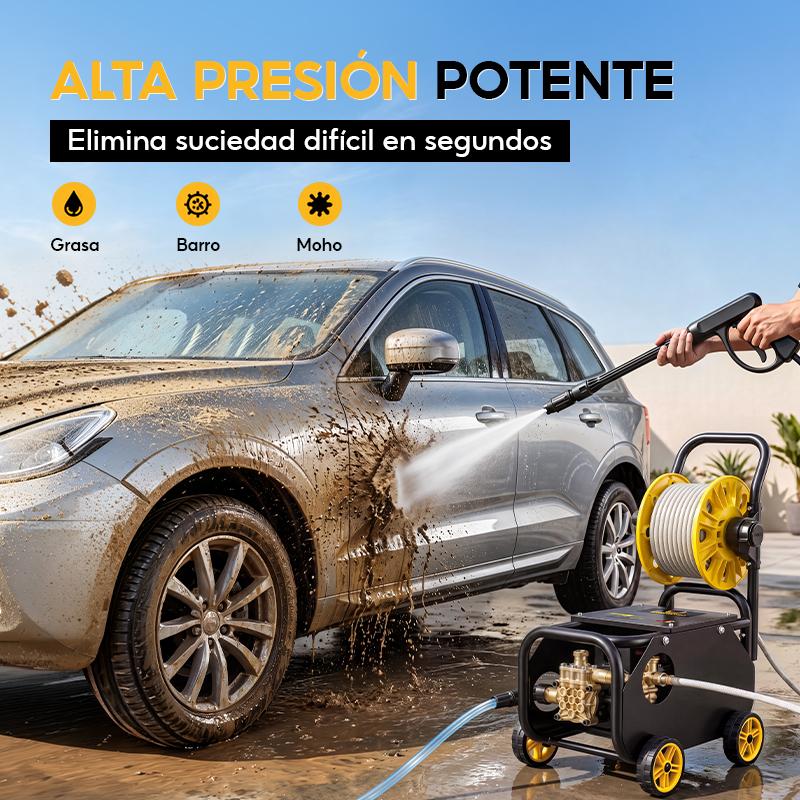 SOARFLY Hidrolavadora Electrica Portátil profesional de alta presión, 4000PSI, 60 Hz, 3000W es un equipo portátil de alto rendimiento para lavar vehículos, adecuado para uso industrial, comercial y doméstico.