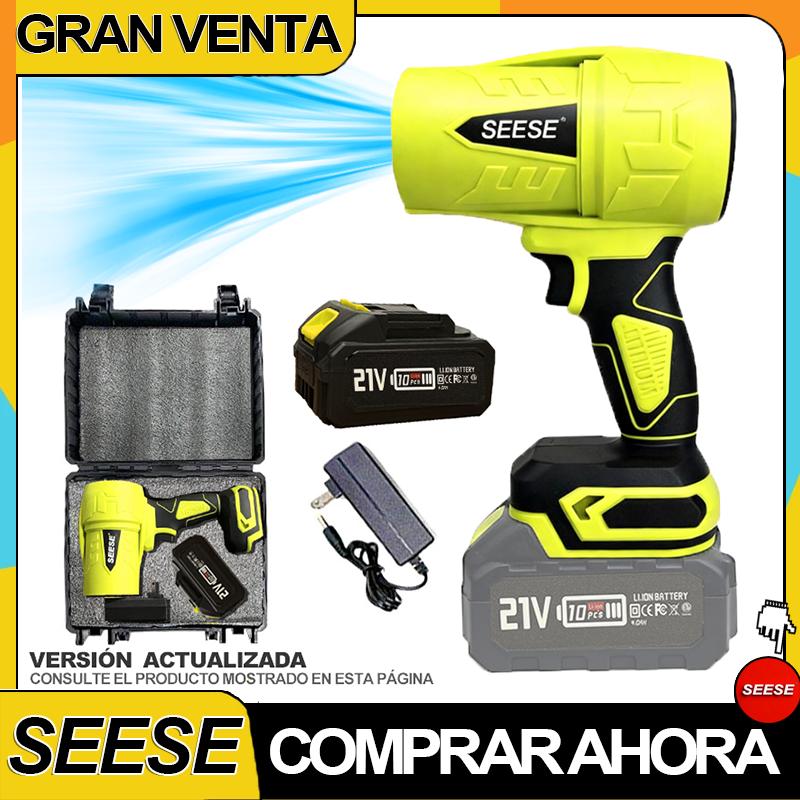 SEESE Soplador Inalámbrico Turbo Jet | Ventilador Turbo Potente + Soplador de Nieve Portátil | Motor de Cobre Puro | Ideal para Secado y Limpieza de Autos, Hogar, Jardín, Parrilladas y Eliminación de Hojas y Polvo | Regalo Ideal para Festividades